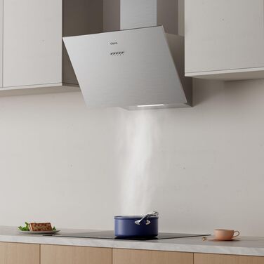 Похила витяжка CIARRA CBCS6762A A+++ 60 см, нержавіюча сталь, продуктивність 650 м³/год, з вугільним фільтром CBCF003, режим рециркуляції та відведення