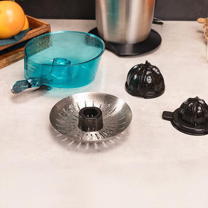 Цитрусовижималка електрична Cecotec EssentialVita PowerFresh 1000 Inox - 1000 Вт, нержавіючий фільтр, конуси, система запобігання краплин, легке очищення