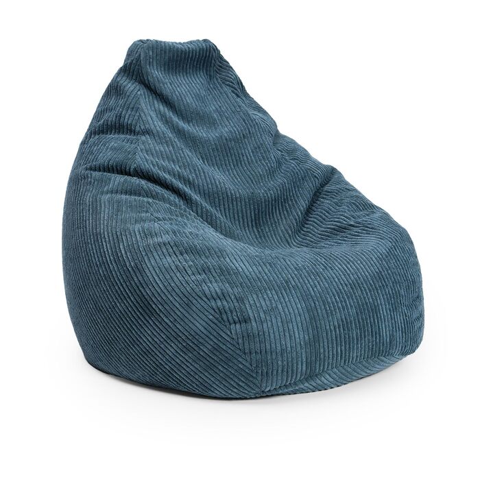 Lumaland Gaming Sitzsack XXL Cord: Крісло-мішок для геймерів, темно-синій 135x100 см