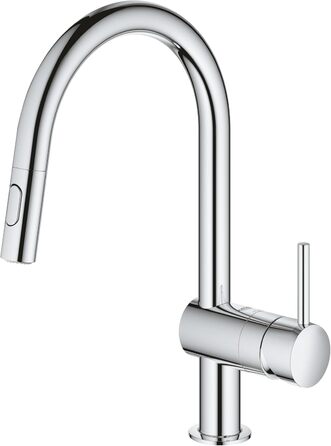 Змішувач кухонний GROHE Minta з висувним душем, 2 режими, поворотний 360°, економія води, хром (32321002)