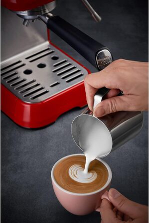 Еспресо-машина Solis Barista Perfetta Plus 1170, професійна ріжкова кавоварка з манометром, паровою та гарячоводною насадкою, температурним регулятором, 54 мм холдером, подвійним носиком, червона