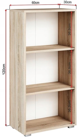 Стелаж Matkam 60 x 120 x 30 см, дуб сонома