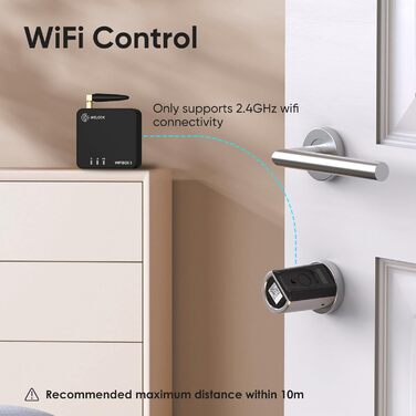 Розумний електронний замок WELOCK Touch41 WiFi з відбитком пальця, RFID-картою, Bluetooth, додатком, IP65, для дверей