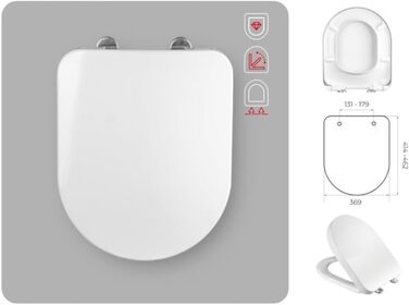 Сидіння для унітазу Villeroy & Boch Omnia Architectura, біле, SoftClose, для чаші 48 см