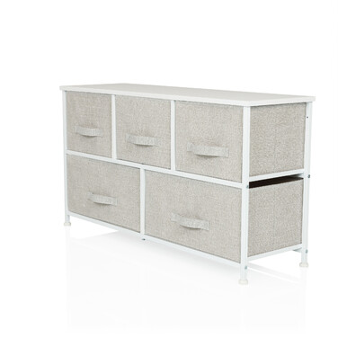 Комод FOLDAR 100x30x55см 5 відділень сірий hjh LIVING