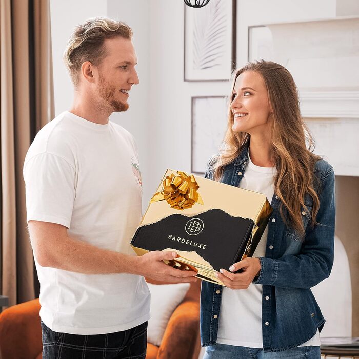 BarDeluxe Бостонський набір бармена 5 в 1, коктейльний мікс-набір з шейкером 750 мл, нержавіюча сталь, аксесуари для коктейлів, подарунковий набір з сумкою та рецептурником (золотий)