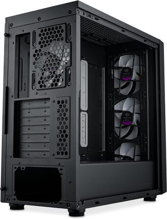 Корпус Cooler Master MasterBox 600 E-ATX з потужним повітряним охолодженням, підтримкою Back-Connect материнських плат, радіатора до 420 мм, 3 ARGB PWM вентилятори 140 мм + 1 вентилятор 120 мм, загартоване скло, USB 3.2 Gen 2x2 Type-C