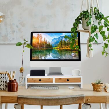 Підставка для монітора Relaxdays з висувними ящиками