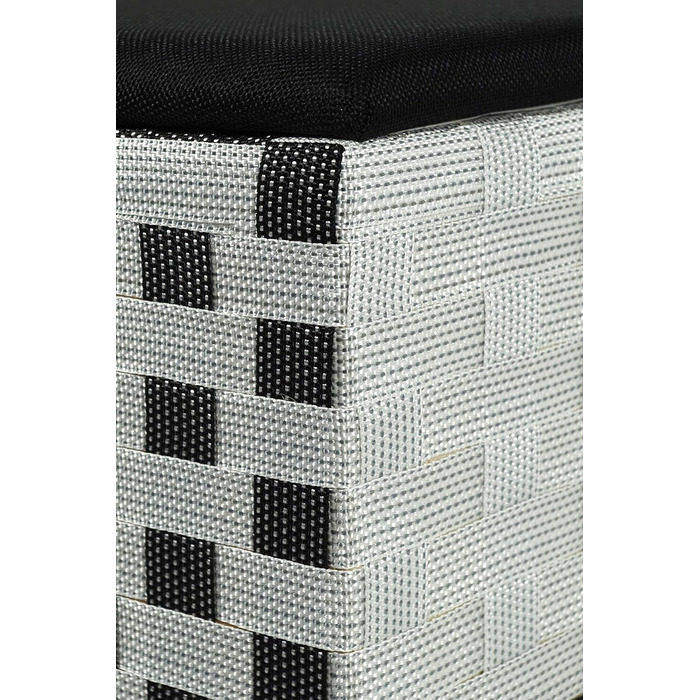 Kobolo кошик для білизни, нейлоновий, чорний-білий, 44x32x52 см