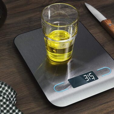Кухонні ваги Cecotec CookControl Digitale: точність 1 г, платформа з нержавіючої сталі, антифрегатне покриття, LCD-дисплей, 5 кг