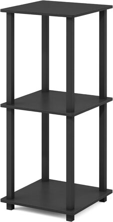 Стіл Furinno Simplistic, журнальний і приставний, 2-рівневий, комплект 2 шт., колір американо/чорний