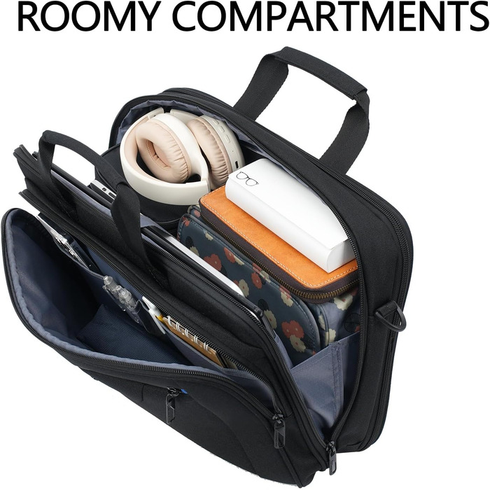 Сумка для ноутбука VANKEAN Premium Briefcase, чохол для ноутбука до 15.6 дюймів, чорно-синя