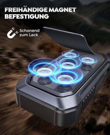 Бустер для автомобіля TREKURE 7000A — Пусковий пристрій (Powerbank) для авто до 9л бензин та 6.5л дизель, з функцією примусового запуску, магнітним кріпленням та 4-в-1 LED робочим світлом, чорний