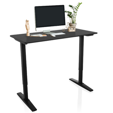 Письмовий стіл STAND CARBON 120 x 60 електричний регульований по висоті чорний hjh OFFICE