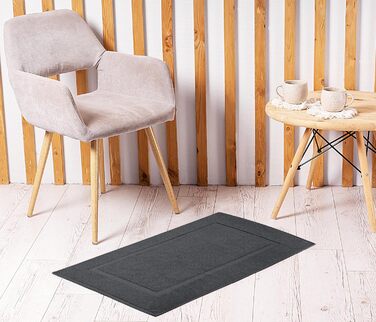 Бавовняний килимок для ванної Utopia Towels, 2 шт, 53x86 см, сірий, махровий, праний
