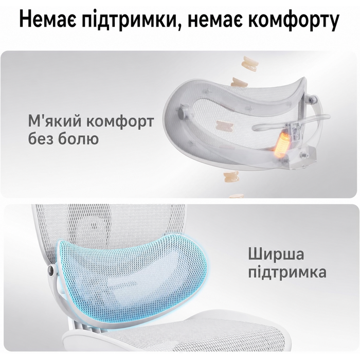 Офісний стілець SIHOO Doro C300 V2 Pro ергономічний, білий - з регульованою спинкою, підголівником та підлокітниками для дому та офісу