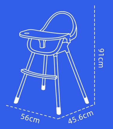 Стілець для годування Omna, 91 x 56 x 45,6 см