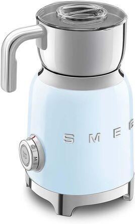Молокозбивач SMEG MFF11PBEU 50's Style, пастельно-блакитний/чорний