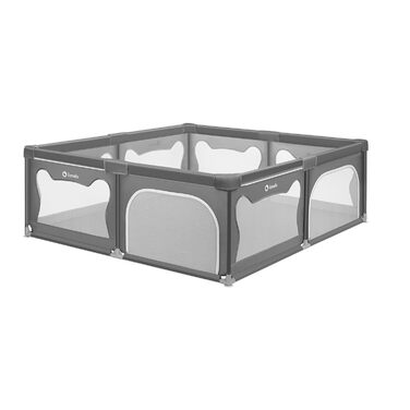 Манеж дитячий LIONELO WILLOW XL, 180x200x68 см, для дітей від 0 до 48 місяців, з дихаючими сітчастими стінками та двома боковими входами на блискавці