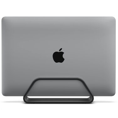 Вертикальна підставка для ноутбука Humancentric: сумісна з MacBook Pro та MacBook Air, чорний колір