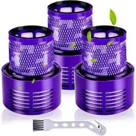 Фільтр для пилососа Dyson V10 (3 шт) Rebirthcare, змінний HEPA-фільтр для Cyclone V10 Animal/Absolute/Motorhead/Total Clean, бездротовий, заміна DY-969082-01