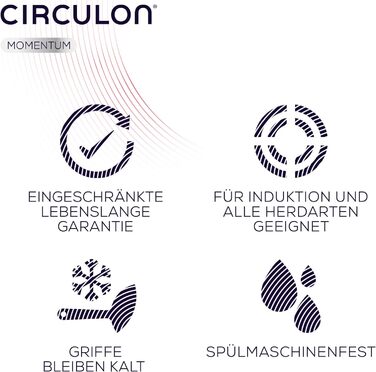 Wok Circulon Momentum 26 см, індукційна, анодований алюміній, антипригарна, софт-ручки, чорний, для плити та духовки, можна мити в посудомийці