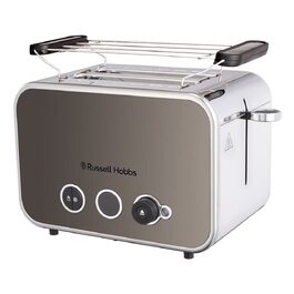 Тостер Russell Hobbs Distinctions Titanium (2 відділення) - нержавіюча сталь, 6 режимів, розморожування, підігрів, підйом тостів