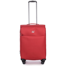 Стильна валіза Stratic Light+ м'яка, ручна поклажа, 4 колеса, розширювана, TSA замок, червона