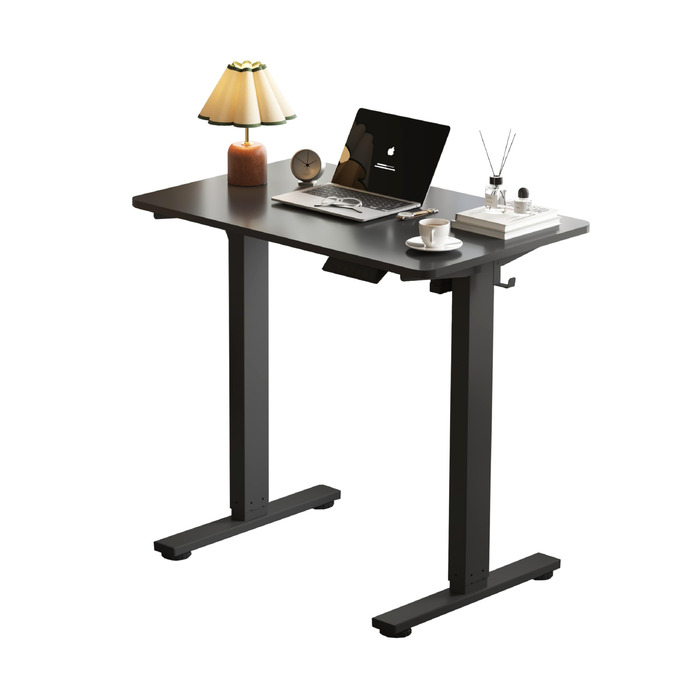 Регульований по висоті письмовий стіл MiniDesk, чорний (73–118 см)