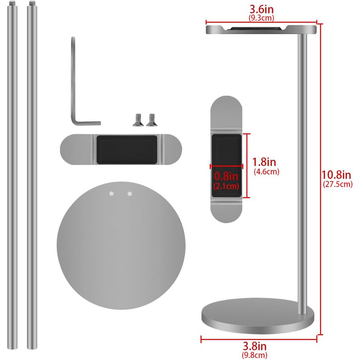 Підставка для навушників Geekria, сумісна з Bose QC25/QC35, Sony WH-1000XM4/WH-1000XM3, ATH, AKG, JBL, тримач для гарнітури, сірий