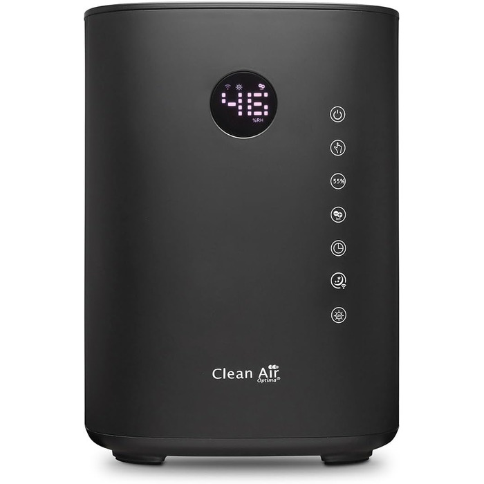Ультразвуковий зволожувач повітря Clean Air Optima CA-605B з UVC-стерилізацією, іонізатором та аромадифузором, 480 мл/год, для приміщень до 65м², чорний