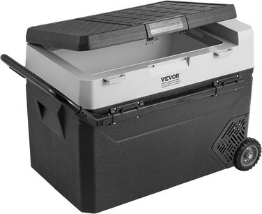 Автохолодильник VEVOR 50л портативний, компресорний, 12В, двозонний (-20°C до +20°C) для авто, кемпінгу, дому