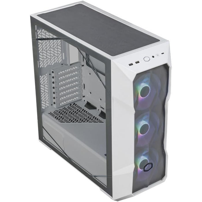 Корпус Cooler Master MasterBox TD500 Mesh V2 білий, E-ATX, мід-тауер, 3x120 мм ARGB вентилятори, знімна кришка, бічна панель із загартованого скла, USB Type-C 10 Гбіт/с
