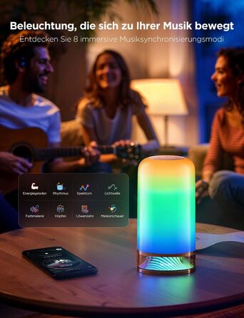 Govee LED-лампа настільна, торшер з торканням, RGBICWW, керування Alexa, 64 режими, 500 люмен, Matter, 2700-6500K, для вітальні та спальні