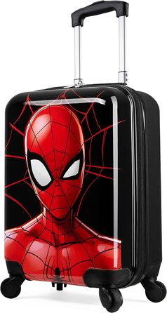 Дитячий дорожній чемодан Marvel Spiderman на 4 колесах, 49×33×22 см, з висувною ручкою та відділенням на блискавці, для хлопчиків і дівчаток