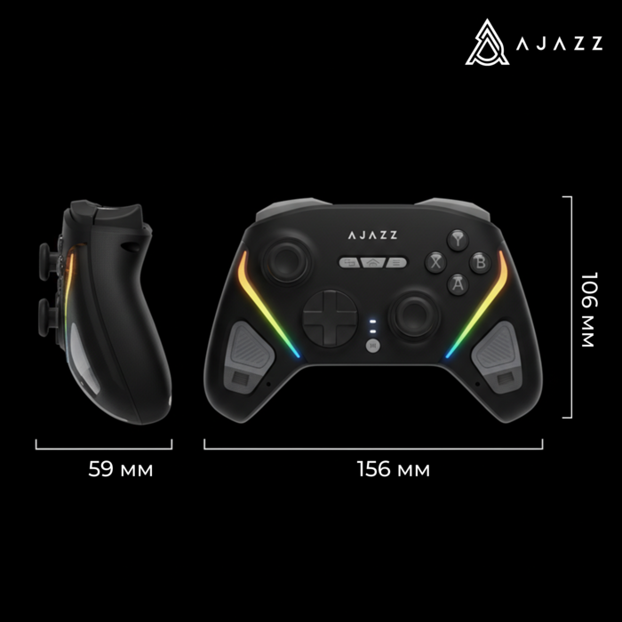 Бездротовий геймпад з док-станцією Ajazz GP100 Set Black (GP100S-B)