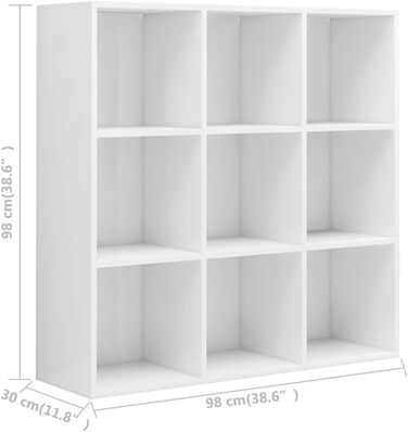 vidaXL книжкова шафа в стилі старого дерева, 98x29x97,5 см