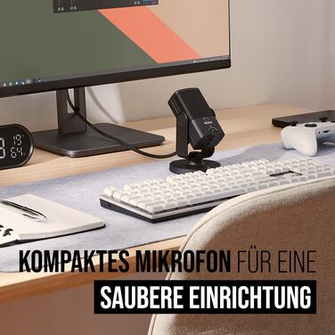 Мікрофон RØDE NT-USB Mini студійний конденсаторний USB для подкастингу, стрімінгу, геймінгу, музики, вокалу та інструментів, чорний