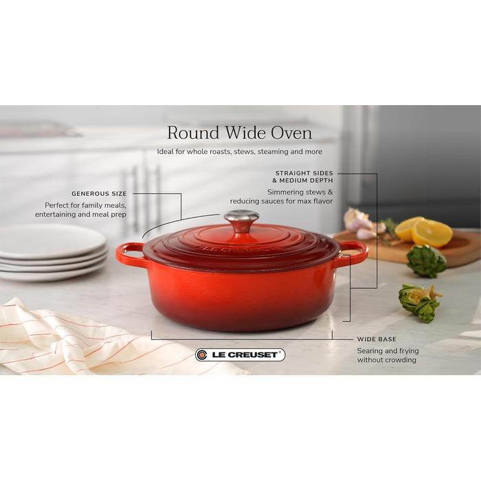 Гусятниця Le Creuset Signature з чавуну, 30 см, 6,2 л, для всіх плит і духовок, колір червоний (Ofenrot)