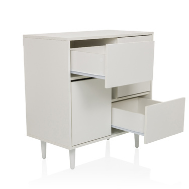 Сервант / комод LYKKJA 77x39,5x72 см 2 шухляди 2 двері білий hjh LIVING