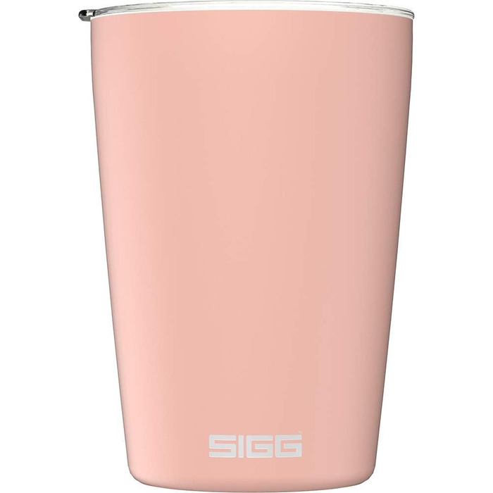 Кавова чашка SIGG Neso Pure Ceram з Tritan-кришкою, нержавіюча сталь 18/8, 0.3L/0.4L, миється в посудомийній машині, BPA-free, рожевий колір (0.3L)