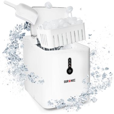 Автоматична льодогенераторна машина Duronic ICM120, 1,5 л, до 12 кг льоду на добу, 120 Вт, швидке приготування кубиків льоду, лоток 600 г