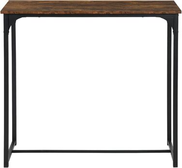 ZZINOKE Барний стіл з набором табуреток, індустріальний стиль, 100x50x90 см, 4 табурети 30x40x65 см (Vintage-Braun)
