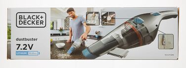 Пилосос ручний акумуляторний Black+Decker Dustbuster NVC215WA-QW, безмішковий, 7,2V, насадки для щілин і м'яких меблів, настінна зарядка, 385 мл, кобальтово-синій