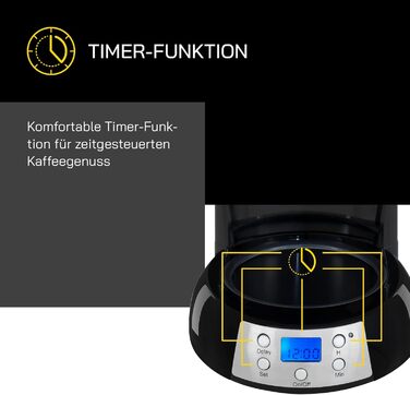 Кавоварка GUTFELS COFFEE 3300 C фільтраційна, 15 чашок, 1x4, з таймером, підтримкою тепла, 1080 Вт, LED-дисплей