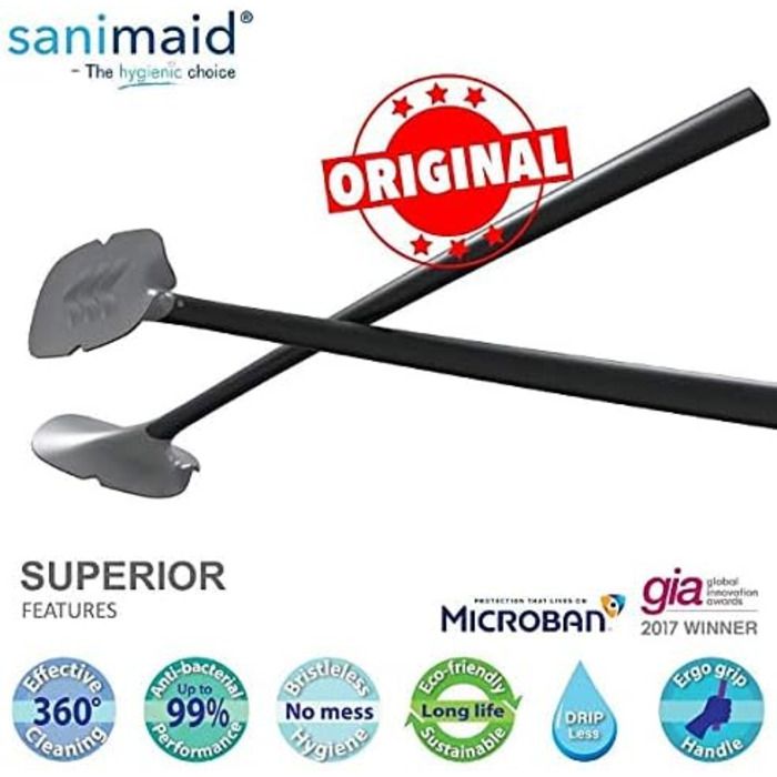 Sanimaid Paris туалетний йоршик з настінним кріпленням, чорний