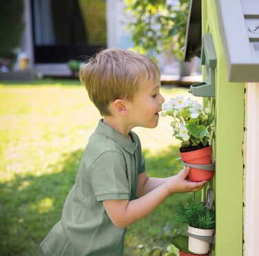 Дитячий садовий будиночок Smoby Life Garten Spielhaus 128x132x135 см з переробленого пластику - для дітей від 2 років