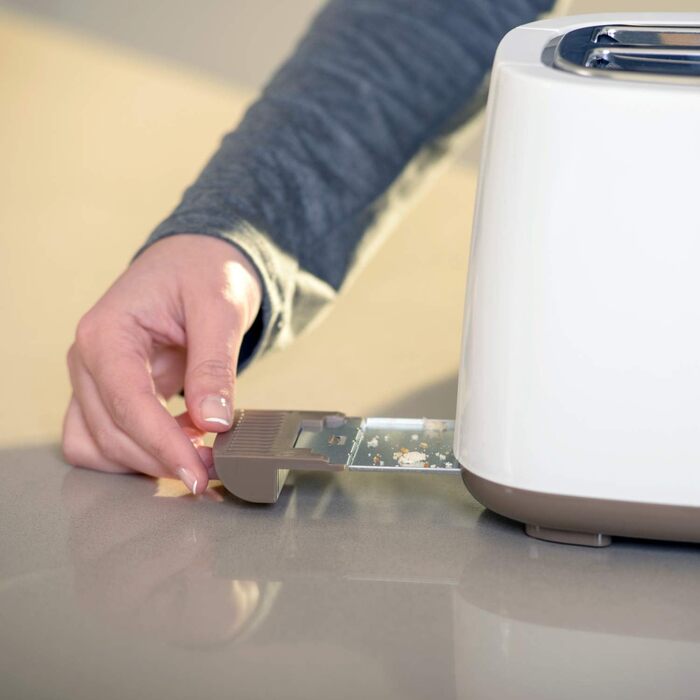 Тостер Taurus Mytoast II, 750Вт, 2 слоти, 7 режимів, автоцентрування, підігрів, розморожування, піддон для крихт, підсвічування, білий