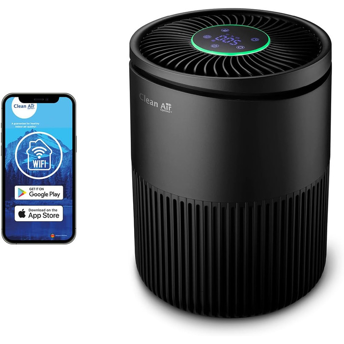 Очистувач повітря Clean Air Optima CA-503 Smart HEPA UV-LED іонізатор, компактний, безшумний вентилятор <10дБ, для кімнат до 30 м², очищення 140 м³/год
