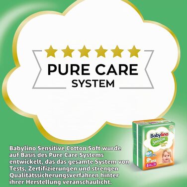 Дитячі підгузки Babylino Sensitive розмір 5 Junior (11-16 кг), 132 шт